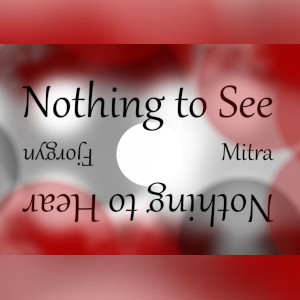 Cover graphic from Nothing to See Nothing to Hear with red white and black in nebulous shapes